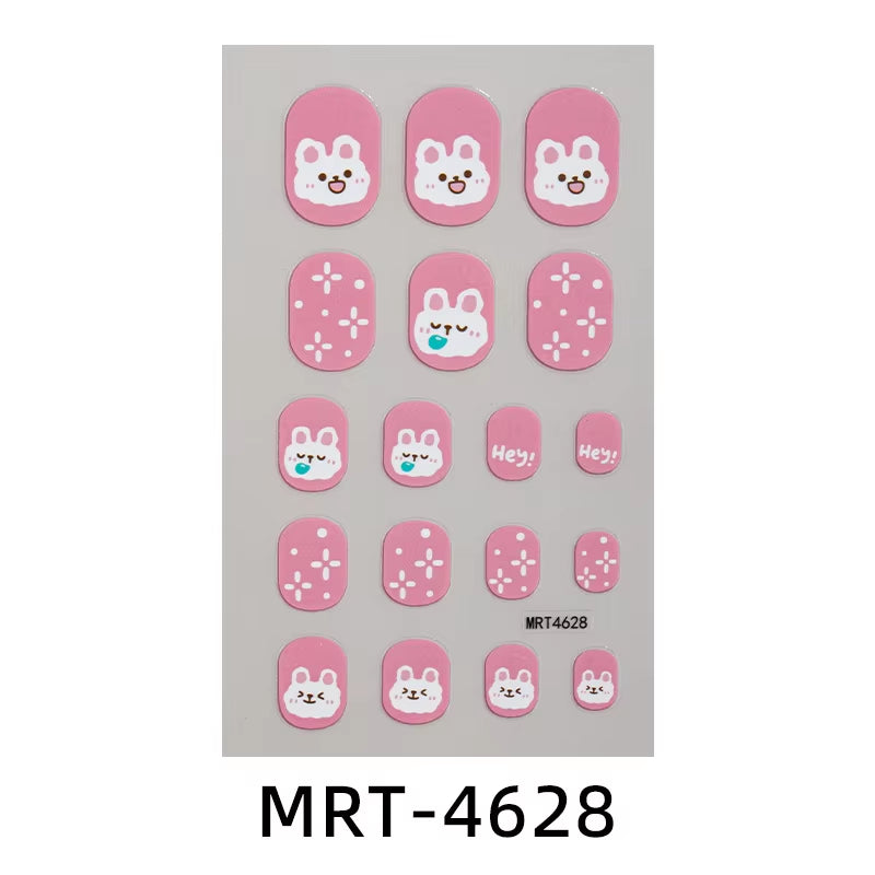 New Children Nail Stickers Cartoon DIY Nail Decorative Sticker Girls Cute Nails Temporary Stickers Kids Nails Art Stickers