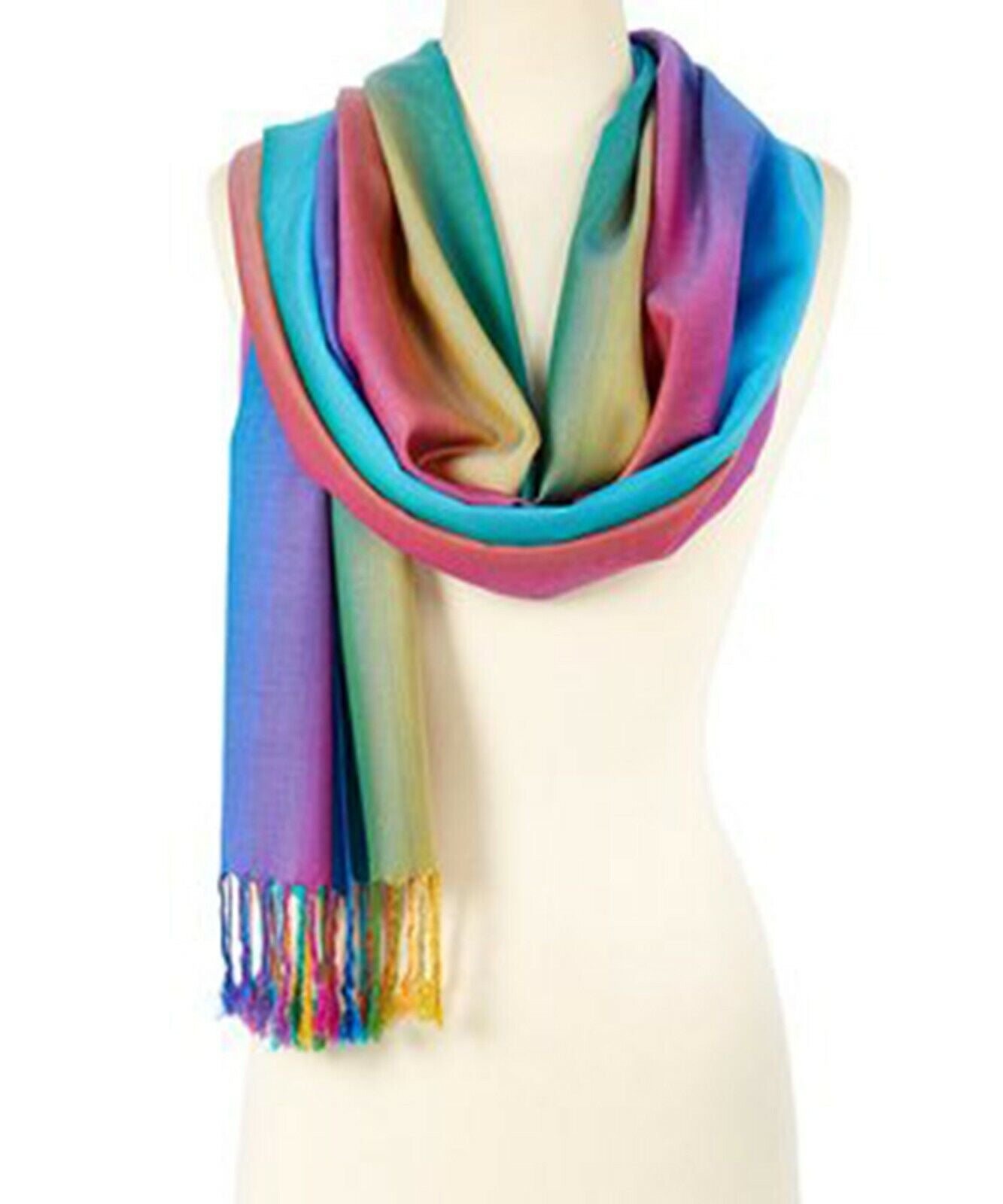 Soft Silk Shawl Wrap Women Pashmina Solid Scarf Stole Cashmere Wool Ladies Scarf