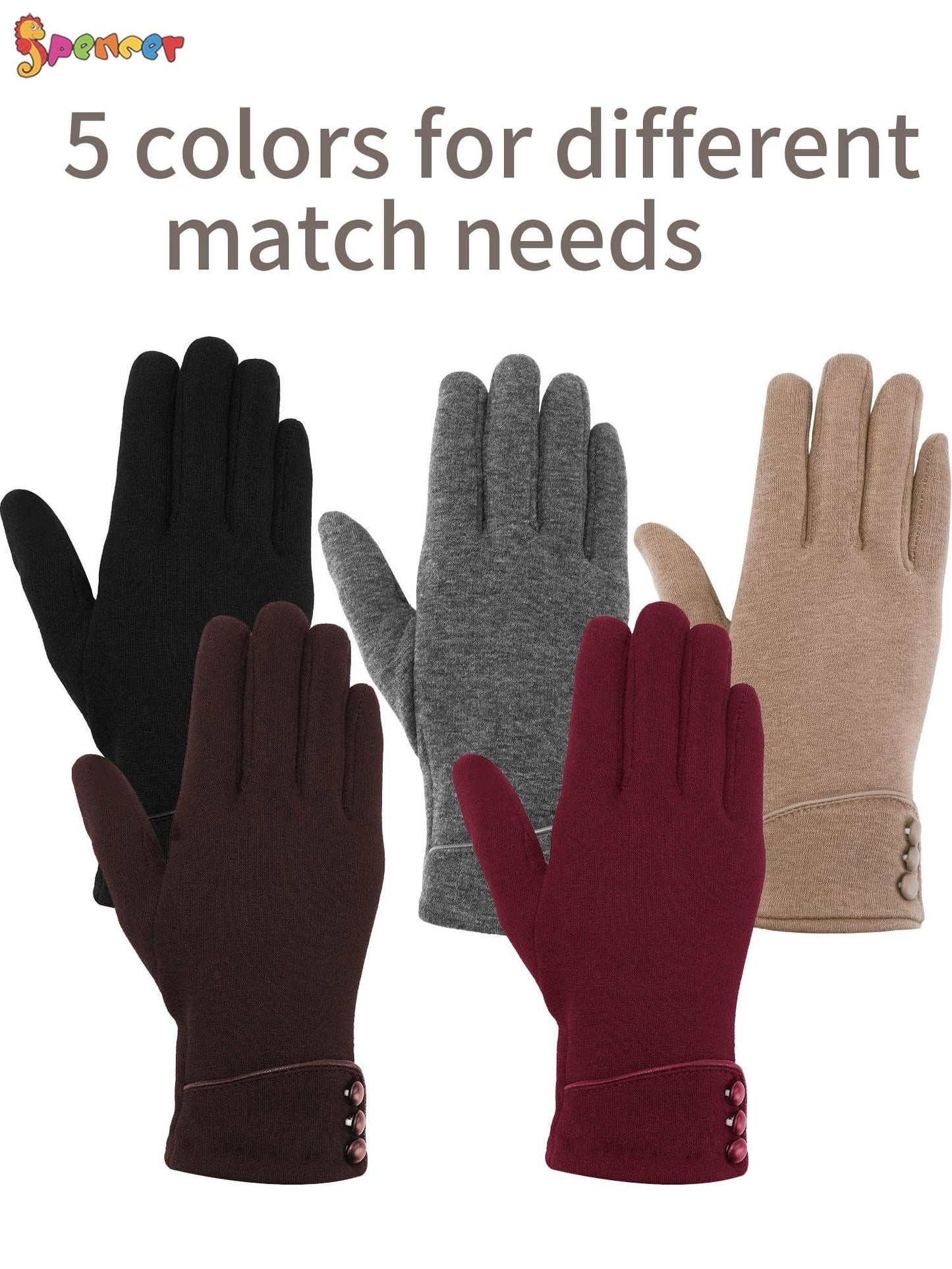 Women S Touchscreen Gloves Winter Warm Thermal Soft Lined Thick Texting Gloves Windproof Driving Gloves for Ladies Black