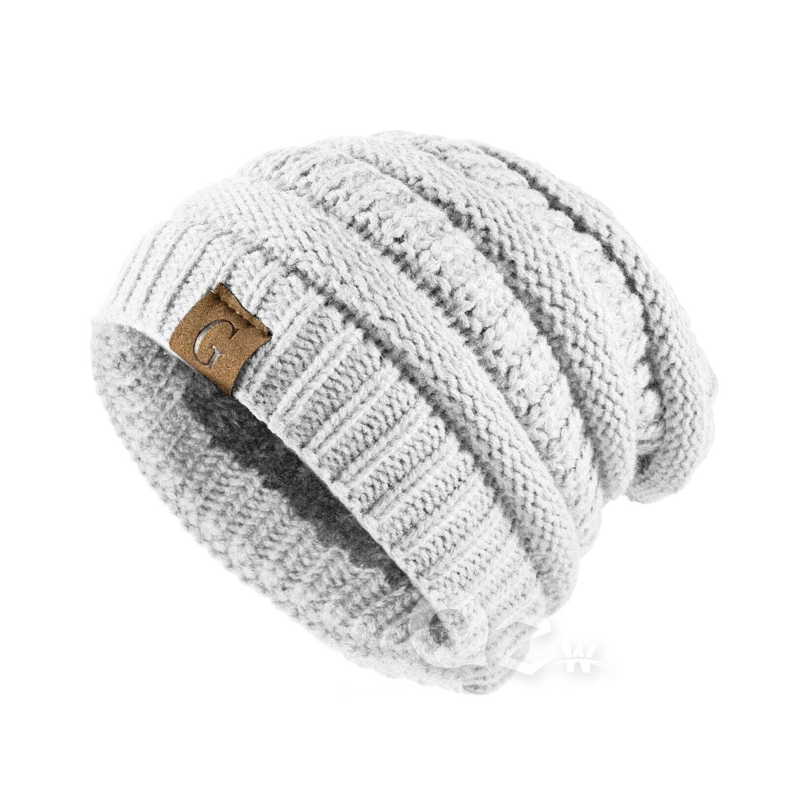 Women'S Men Knit Slouchy Baggy Beanie Oversize Winter Hat Ski Fleece Slouchy Cap