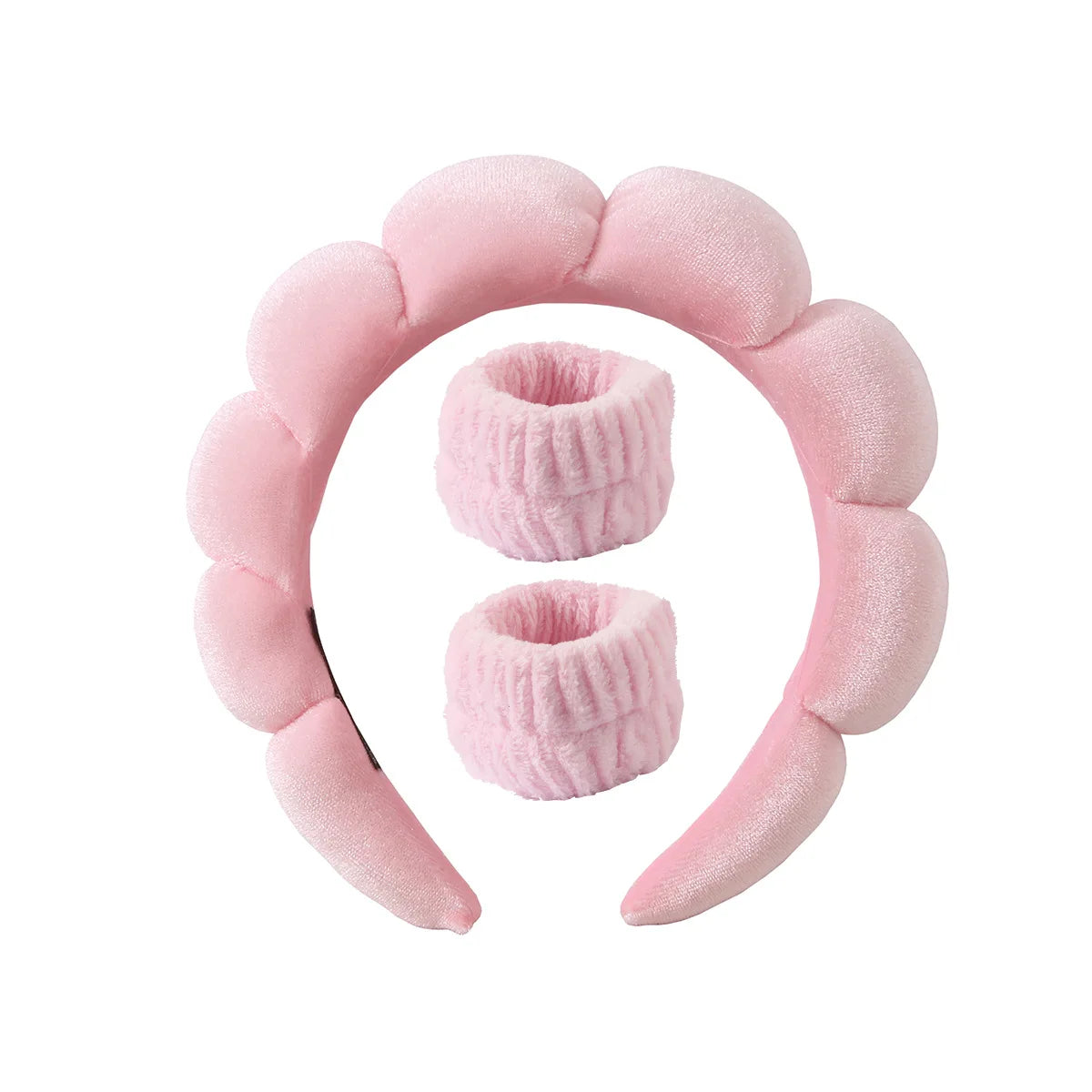 Makeup Headband Puffy Sponge Spa Head Bands for Women Girls Washing Face Skincare Yoga Facial Mask Sports Hairbands Headwear