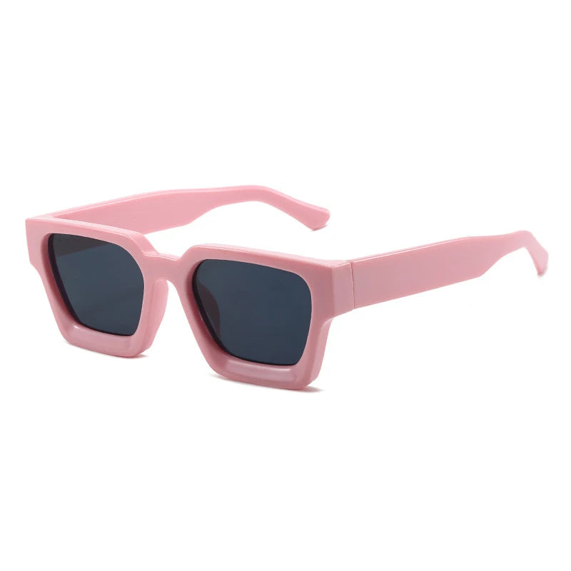 Ins Popular Women Square Sunglasses Retro Men Tinted Shades UV400